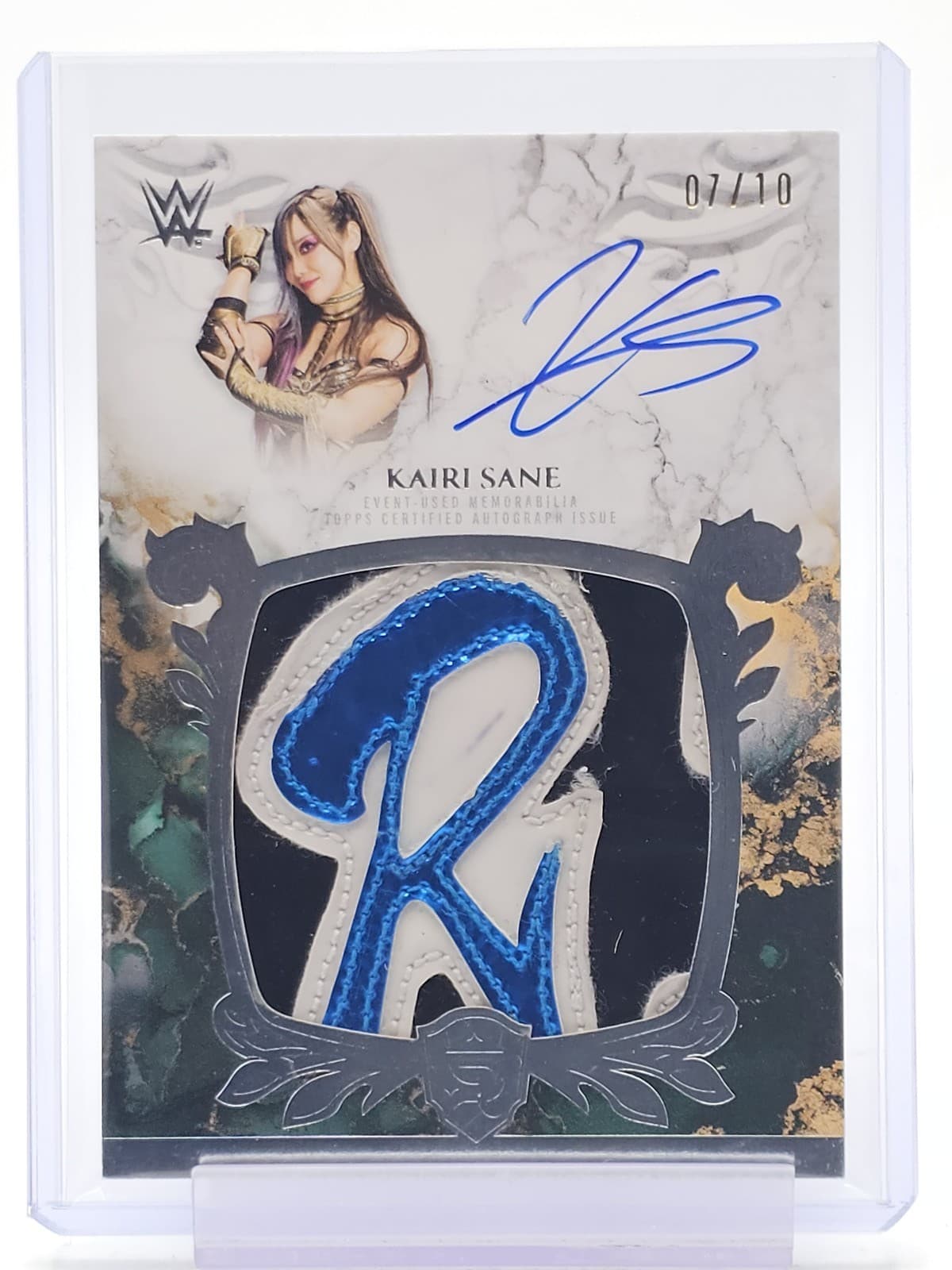 KAIRI SANE 2025 TOPPS ROYALTY WWE AUTO SILVER PATCH /10 #RYA-KSA RAW Q3133