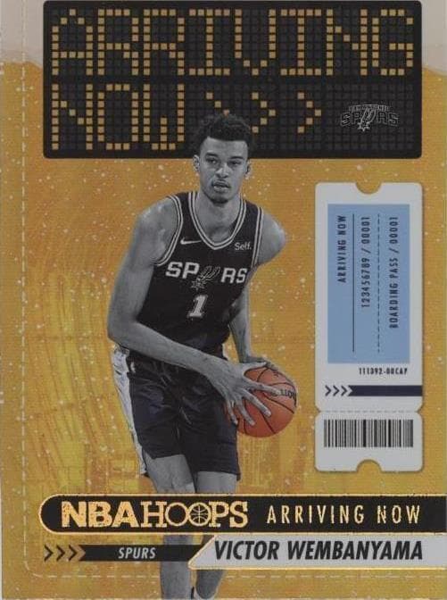 2023-24 Panini NBA Hoops - Arriving Now Victor Wembanyama #26 Holo Winter (RC)