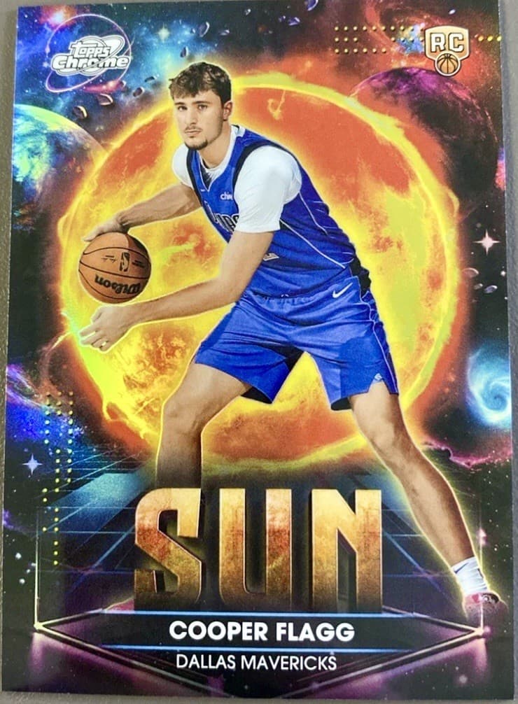 2025-26 Topps Chrome Cosmic Cooper Flagg Rookie Planetary Pursuit Sun SSP