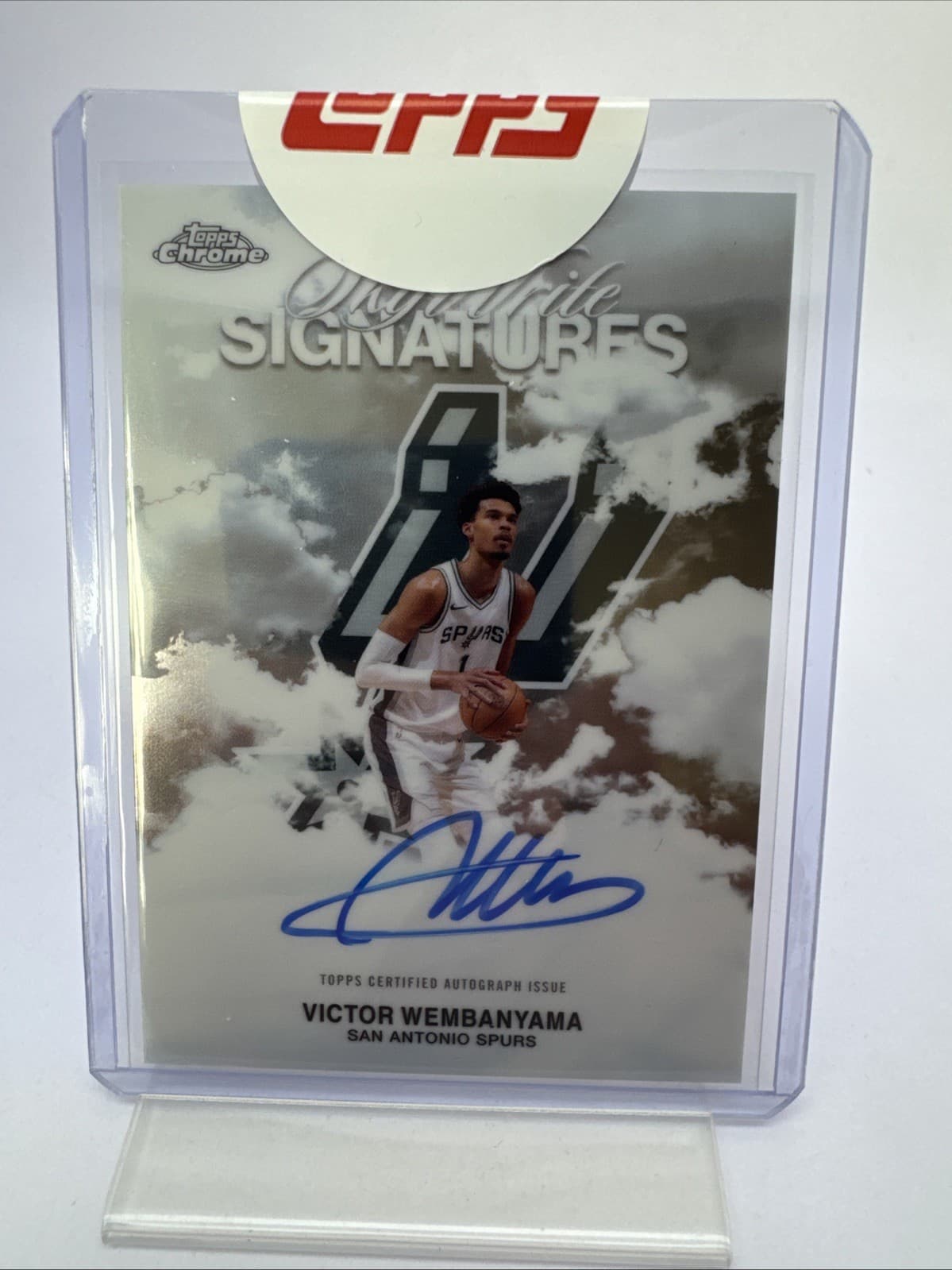 Victor Wembanyama Skyright On Card Auto Topps Chrome 25-26 #SWS-VW 💎💎💎