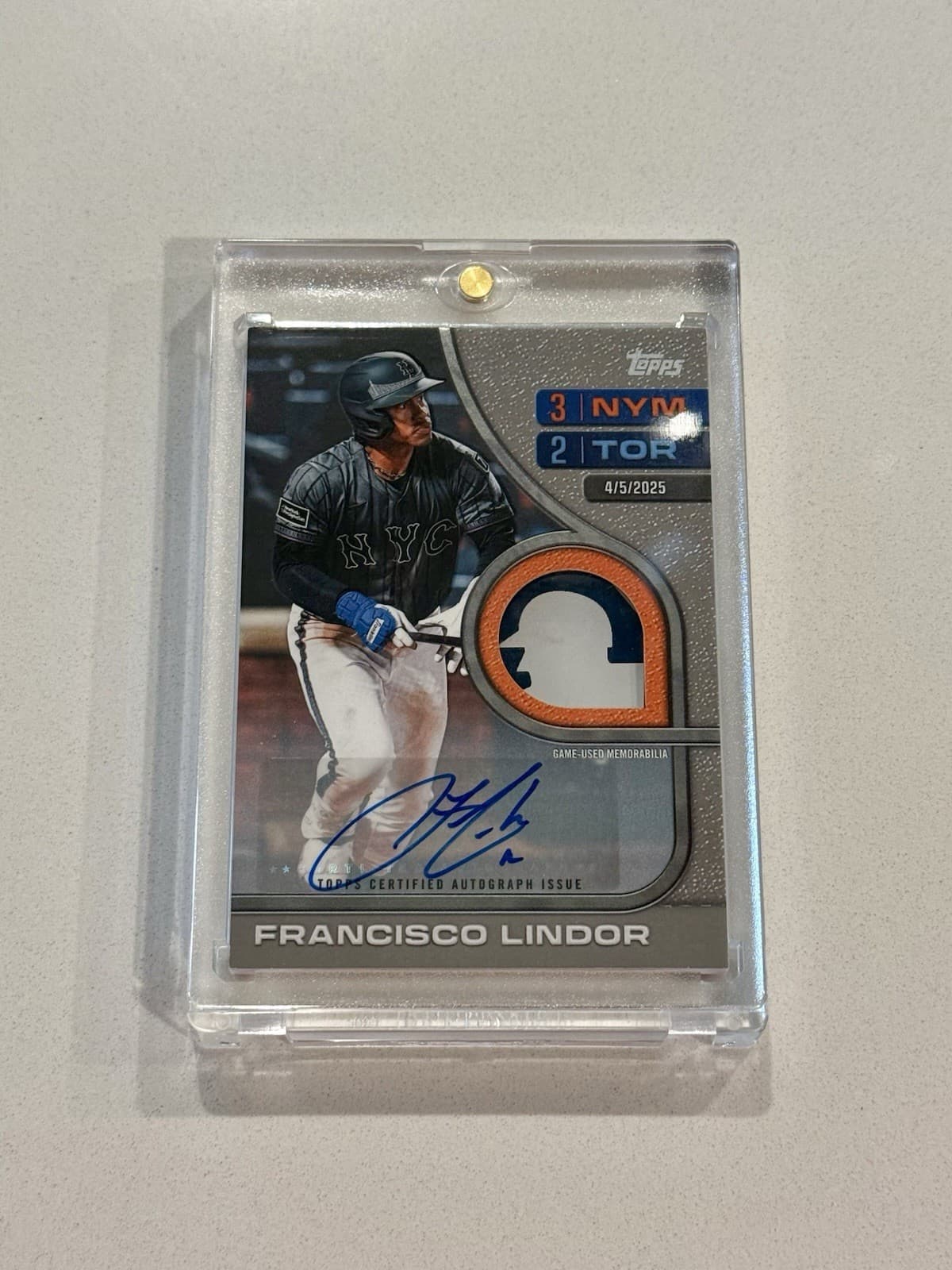 Topps 2026 Francisco Lindor Rounding The Bases Relics Autograph 1/1 Platinum