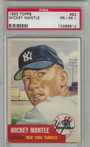 1953 Topps Mickey Mantle PSA 1