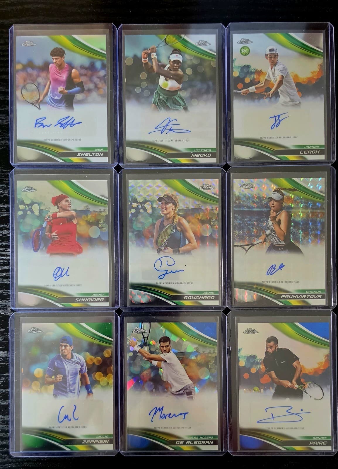 2025 Topps Chrome Tennis 35 Card Lot 15 Autos 20 Numbered Ben Shelton /5 + Auto