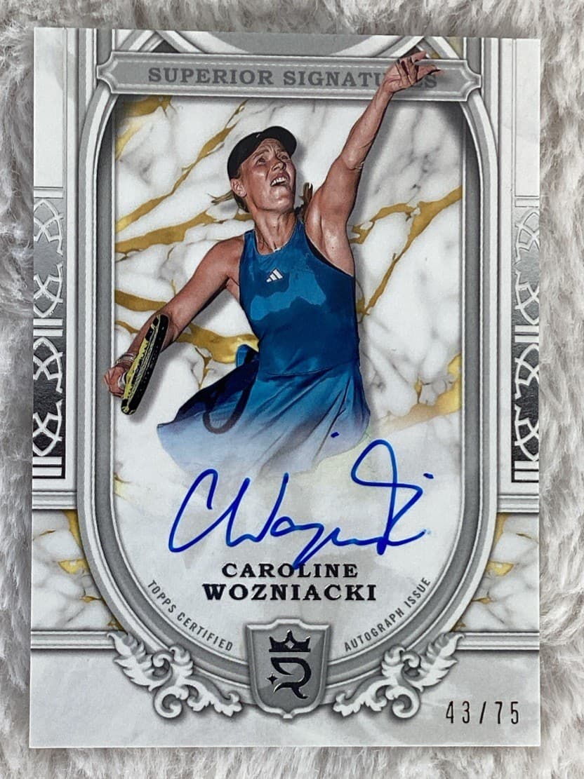 2024 Topps Royalty Tennis Superior #SS-CWI Caroline Wozniacki on card Auto /75
