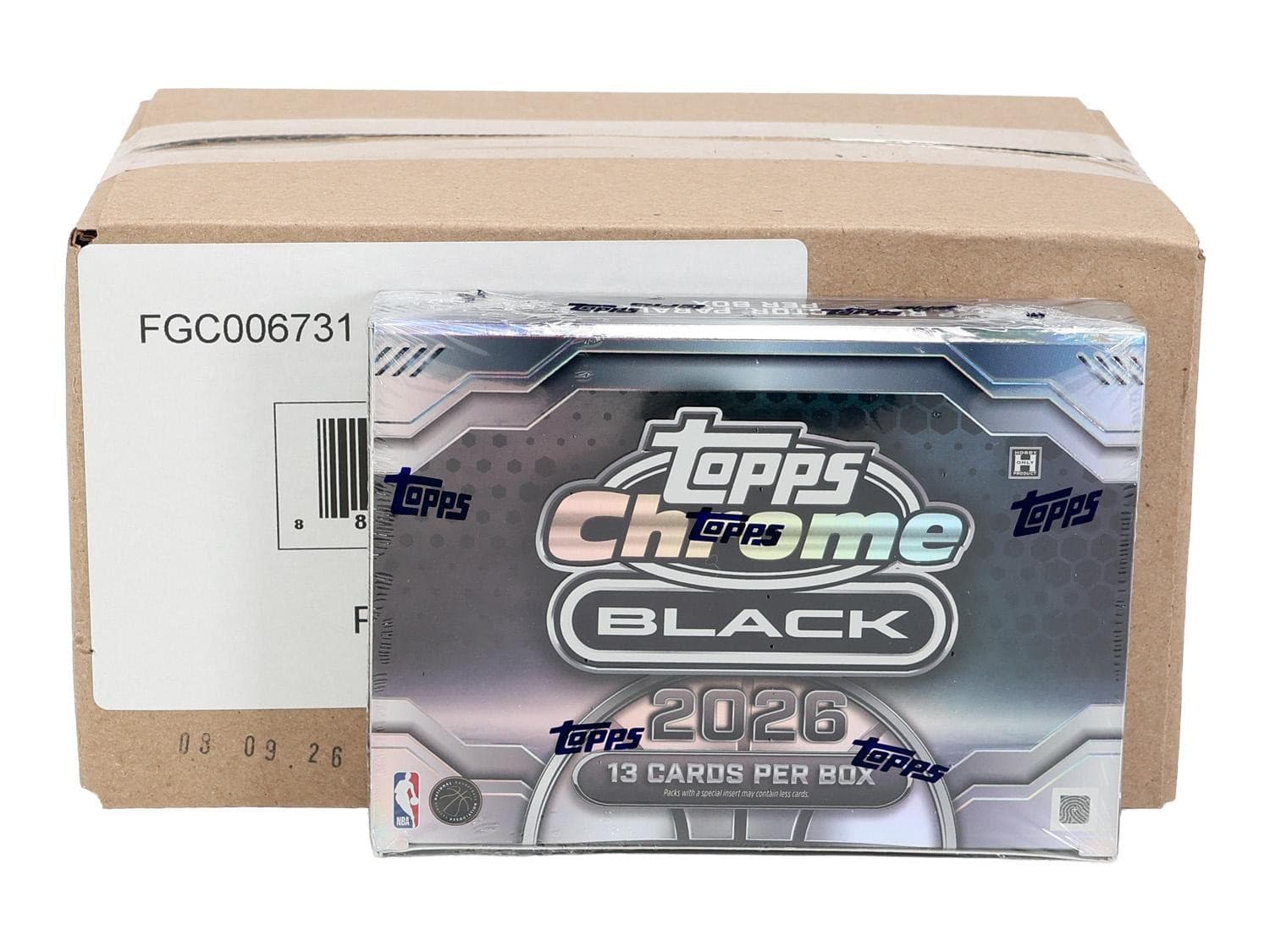 2025/26 Topps Chrome Black Basketball Hobby 8-Box Case