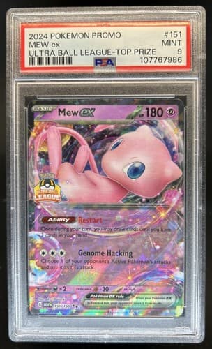2024 Pokemon Ultra Ball League Top Prize Promo Mew EX #151/165 PSA 9