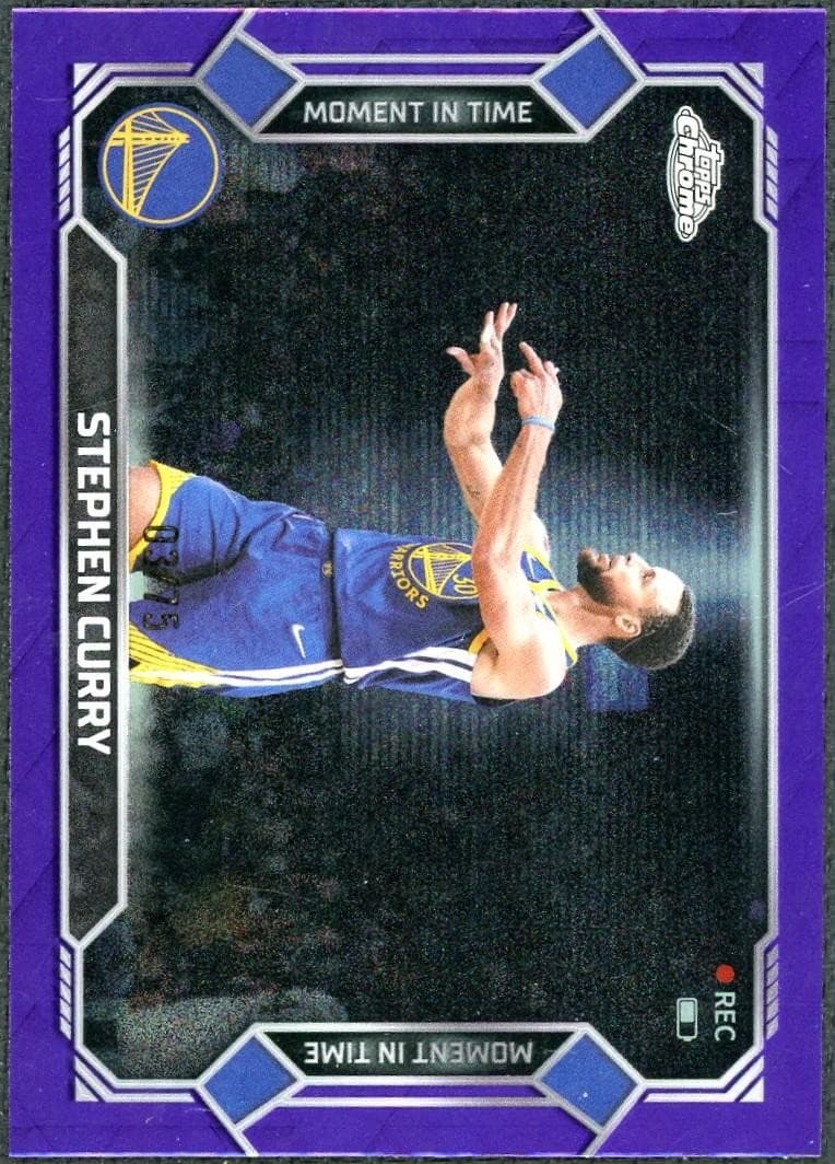 2025-26 Topps Chrome Update Stephen Curry Moment in Time Purple /75 #MT-2