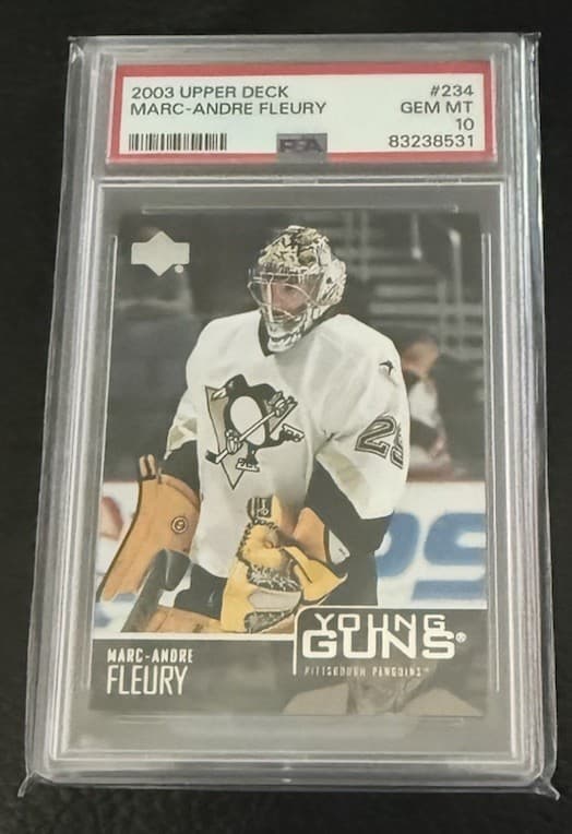 2003-04 Upper Deck Hockey Young Guns #234 Marc-Andre Fleury RC Rookie PSA 10