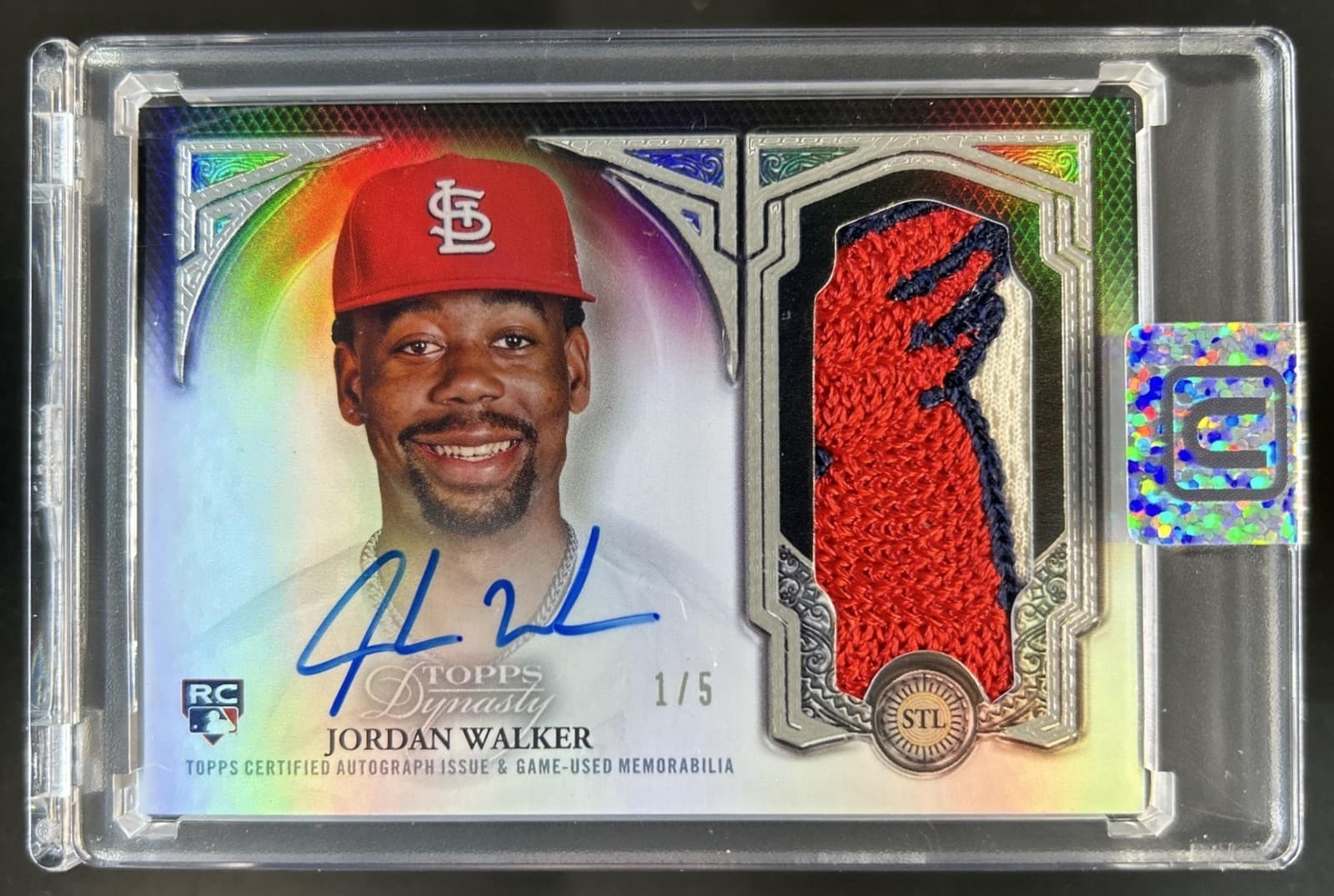 2023 Topps Dynasty Jordan Walker Patch Auto RC Silver Rookie #/5 Cardinals