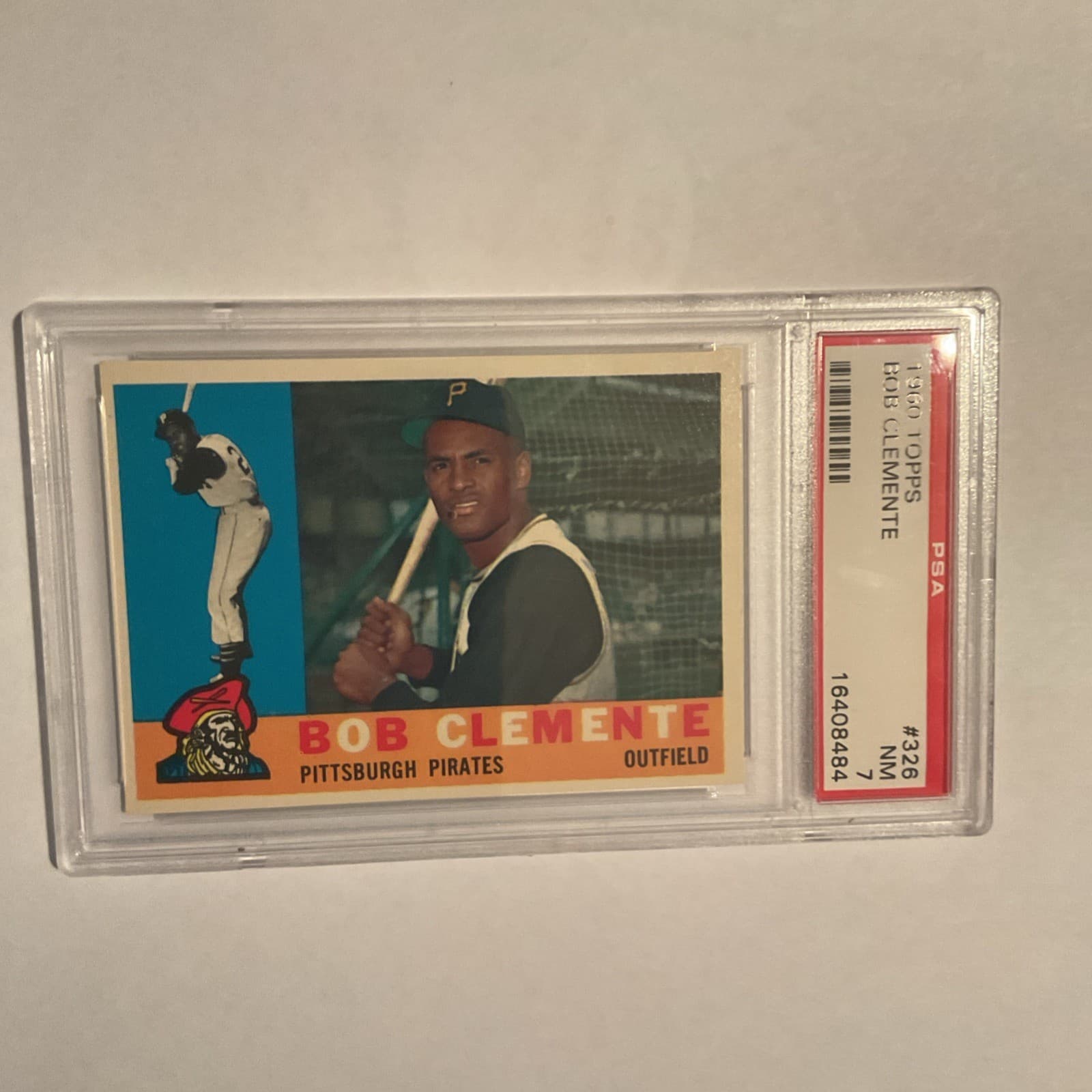 1960 TOPPS #326 ROBERTO BOB CLEMENTE PIRATES HOF PSA 7