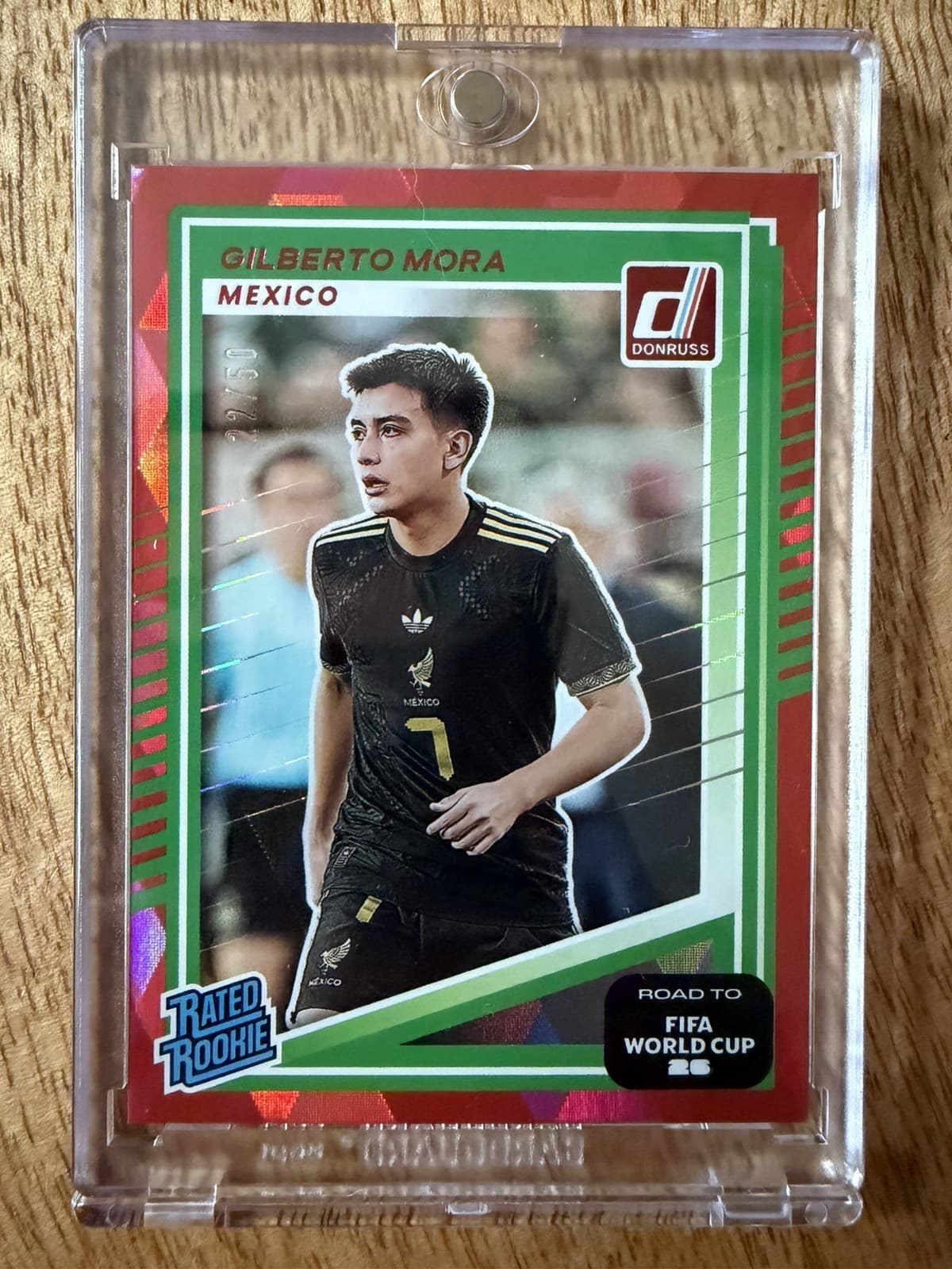 2025-26 Donruss Road to FIFA World Cup GILBERTO MORA RC Red Parallel #'d 22/50!
