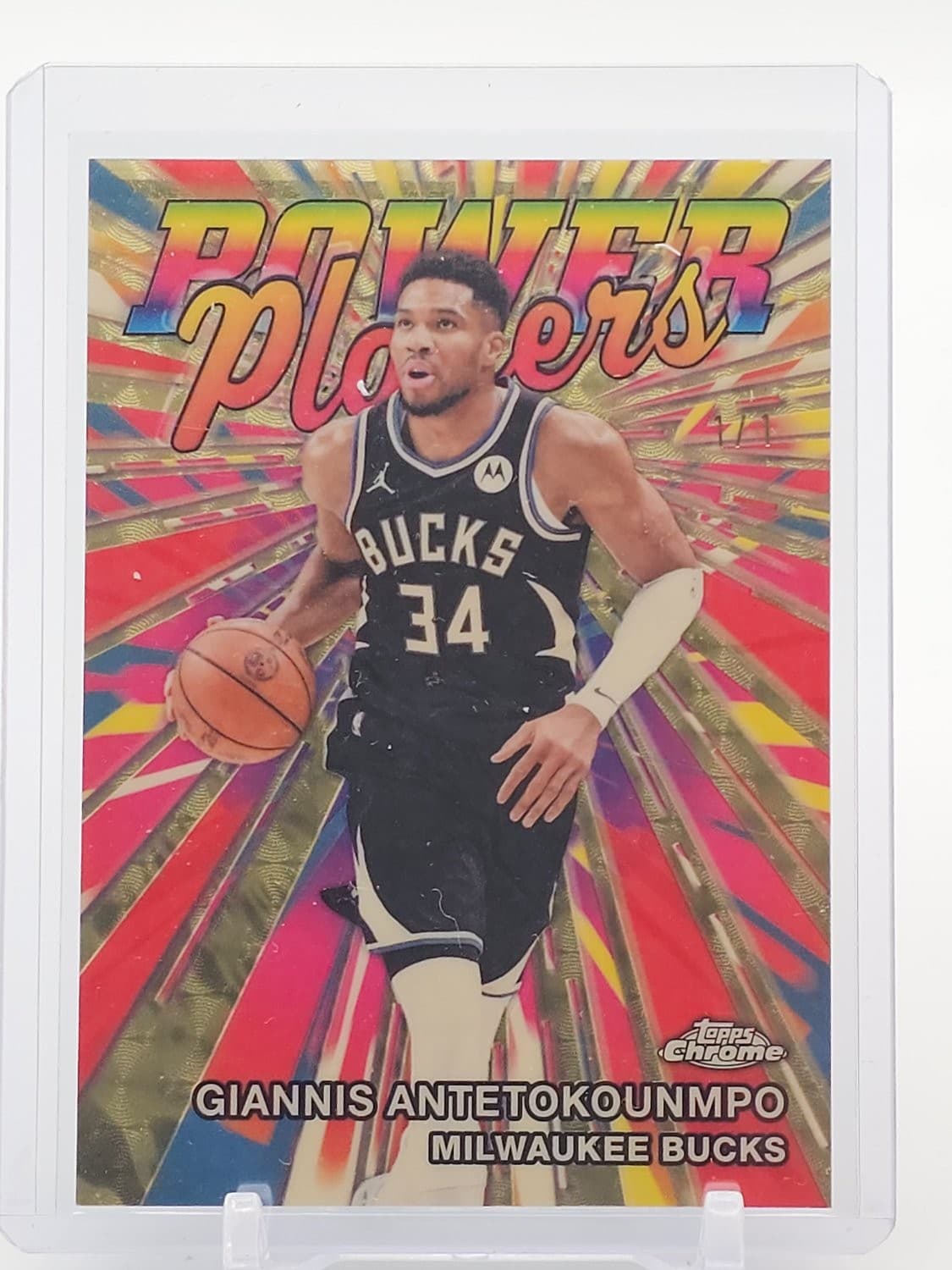 Giannis Antetokounmpo 2025-26 Topps Chrome Power Players Superfractor 1/1 Q0305