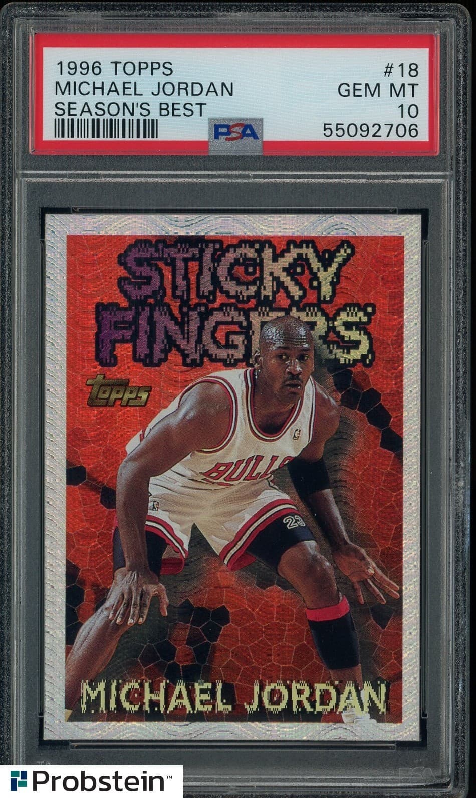 1996-97 Topps Season's Best #18 Michael Jordan Chicago Bulls HOF PSA 10 GEM MINT