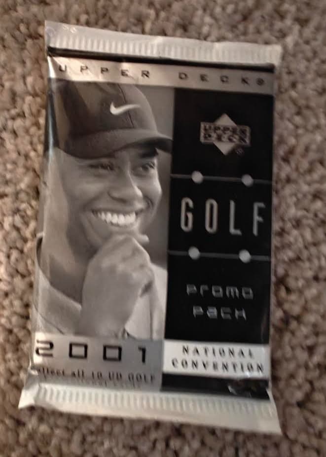 2001 Upper Deck Golf National Convention Promo Pack  Tiger Woods Rookie Card 1TW