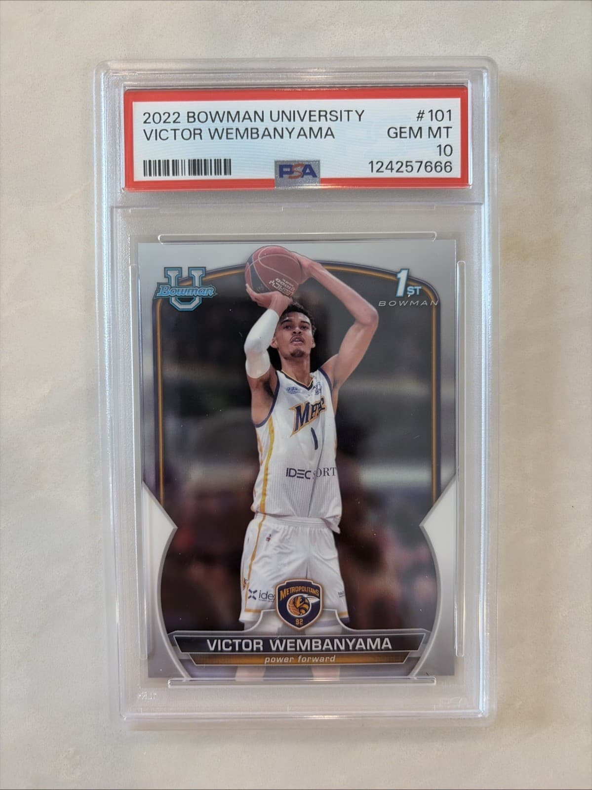 Victor Wembanyama 2022 Bowman University 1st Bowman Psa 10!