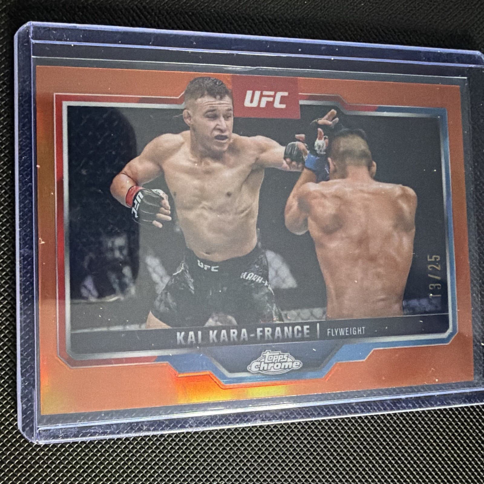 Topps Chrome UFC 2024 MMA Kai Kara-France #81 Orange Refractor Parallel