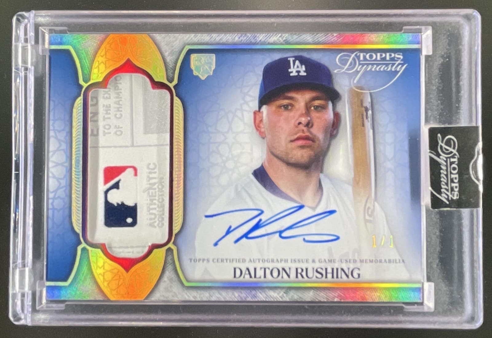 2025 Topps Dynasty Dalton Rushing Patch Auto Gold Rookie RC #1/1 Dodgers
