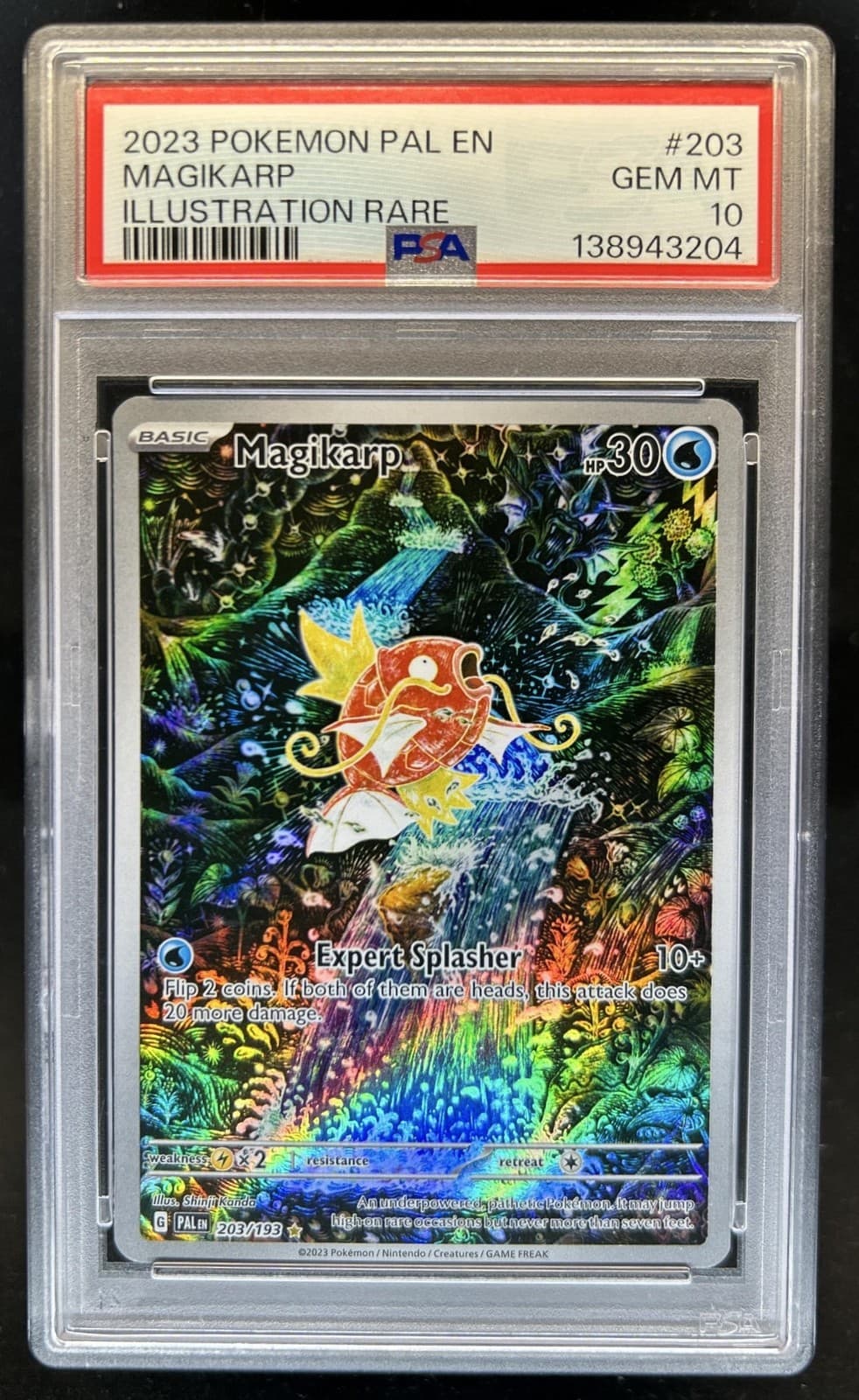 2023 Pokemon SV Paldea Evolved Magikarp Illustration Rare #203/193 PSA 10