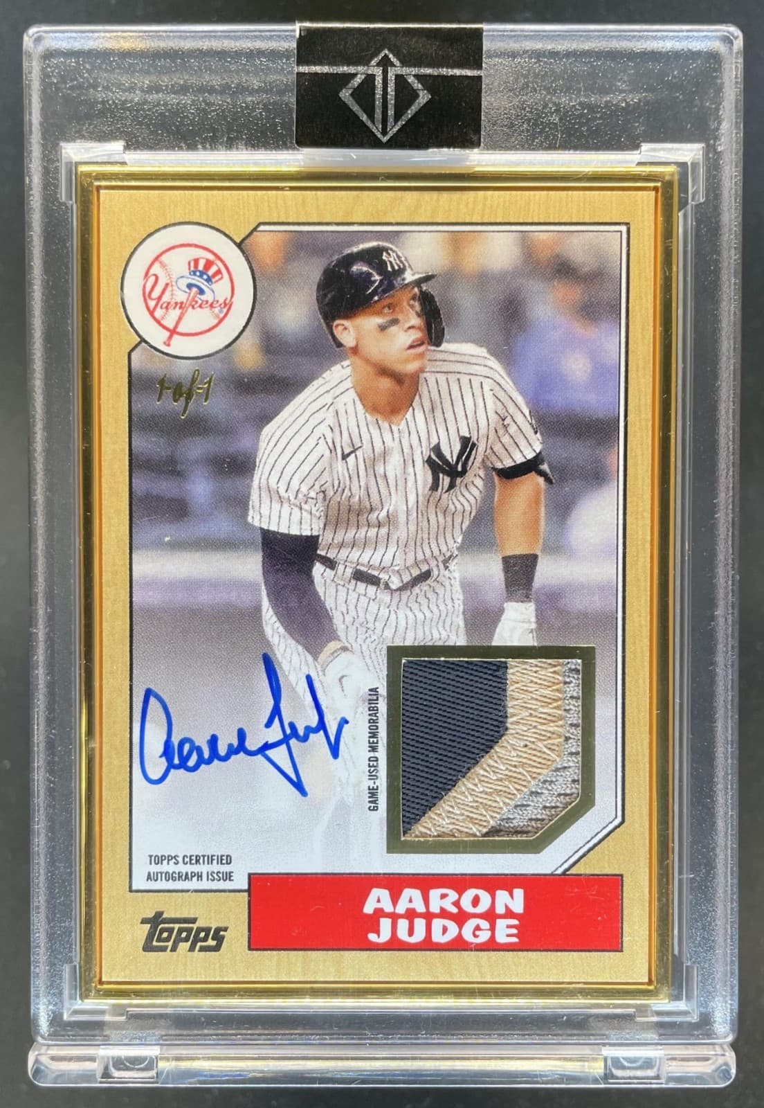 2022 Topps Transcendent Aaron Judge 1/1 Game Used Patch Auto Factory Sealed