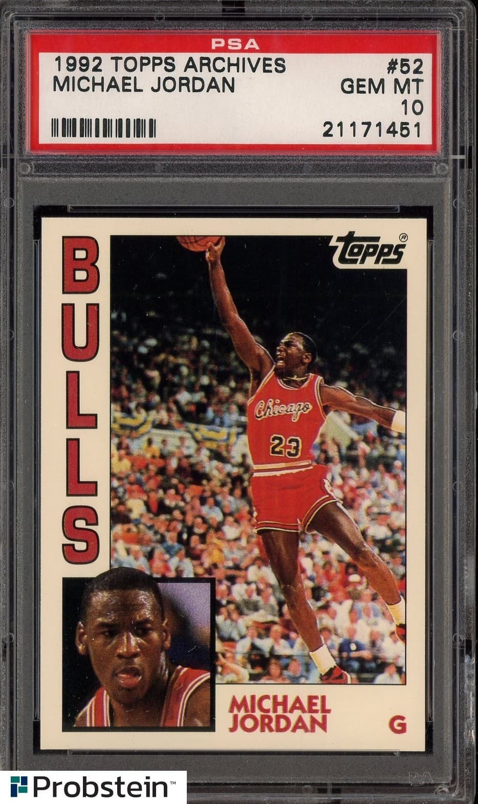 1992-93 Topps Archives #52 Michael Jordan Bulls HOF PSA 10 GEM MINT