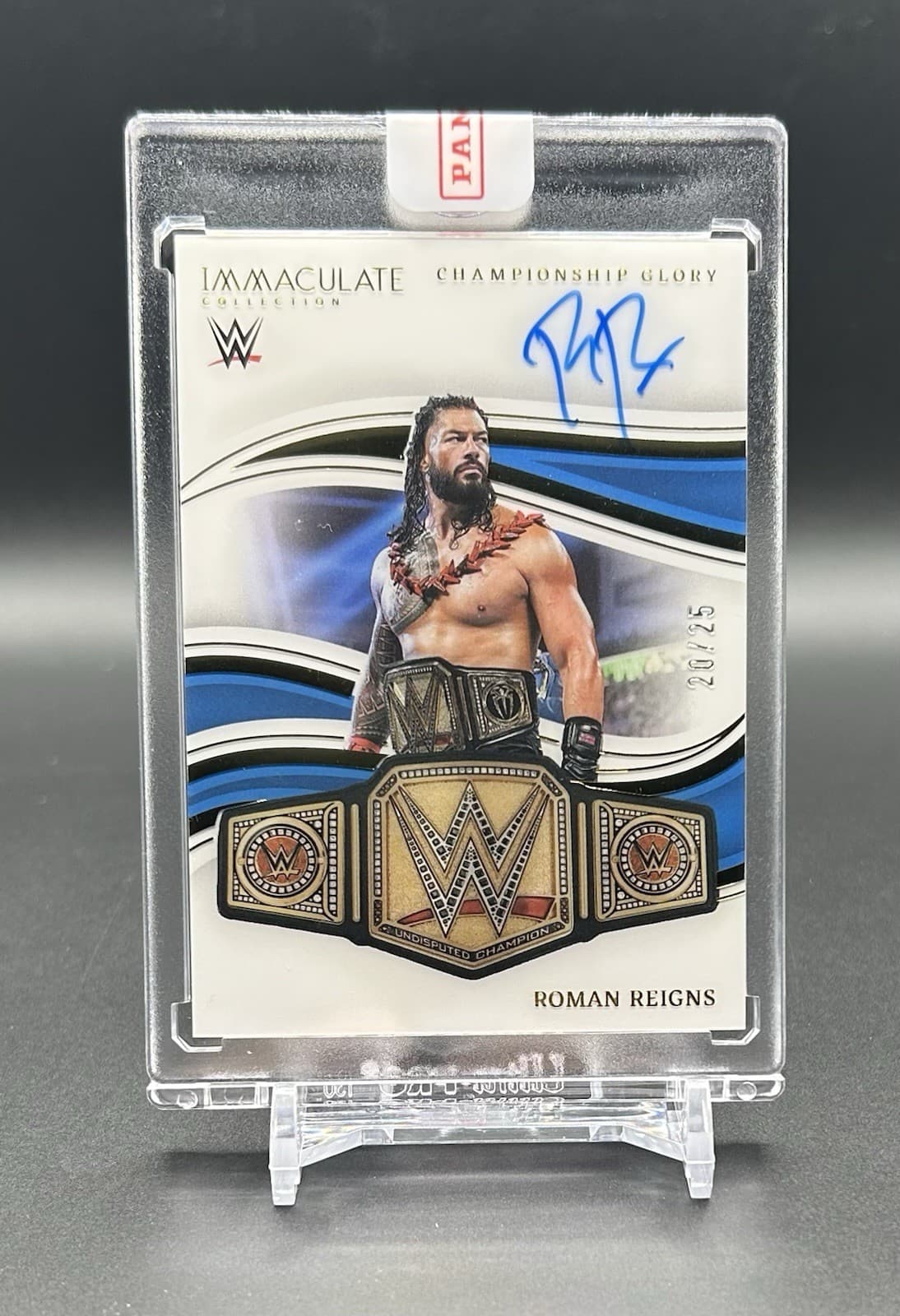 2023 Panini Immaculate  WWE Roman Reigns Championship Glory On Card Auto /25