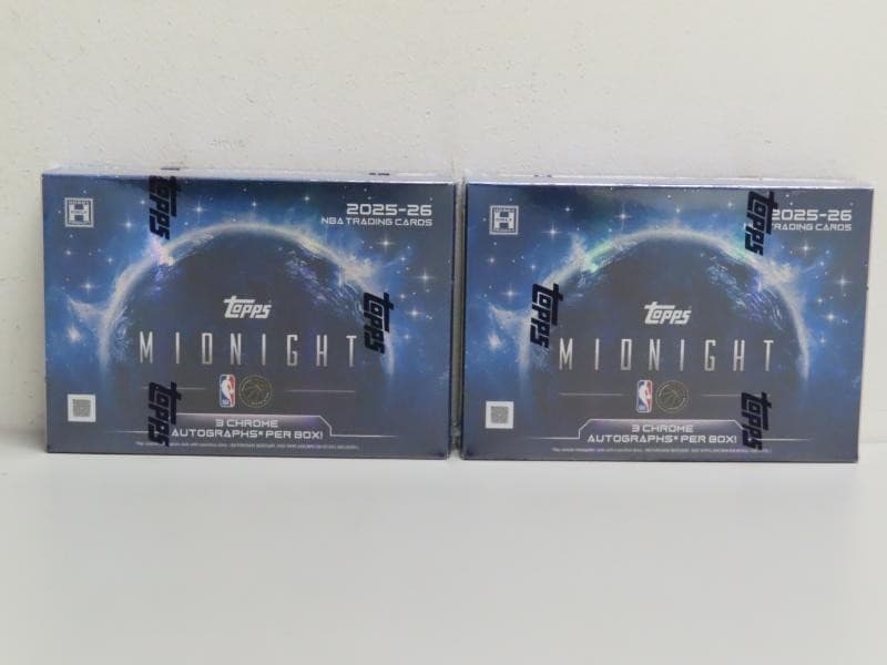 (2) Lot 2025-26 Topps Midnight NBA Basketball Factory Sealed Hobby Box