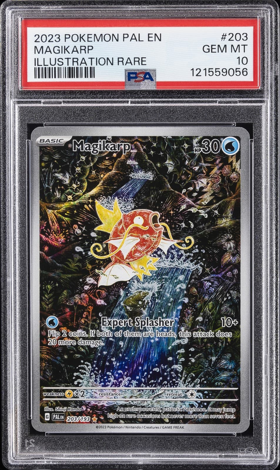 2023 POKEMON PAL EN-PALDEA EVOLVED ILLUSTRATION RARE #203 MAGIKARP PSA 10