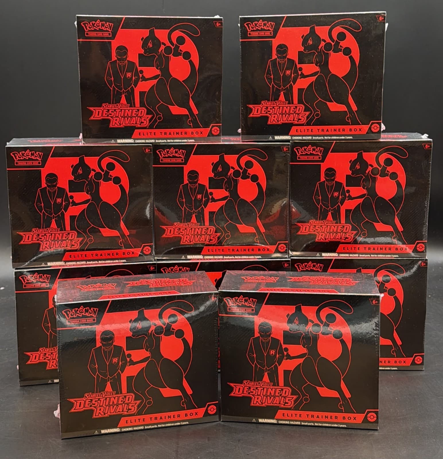 LOT of (10) Pokemon TCG Destined Rivals Elite Trainer Boxes Sealed ETB