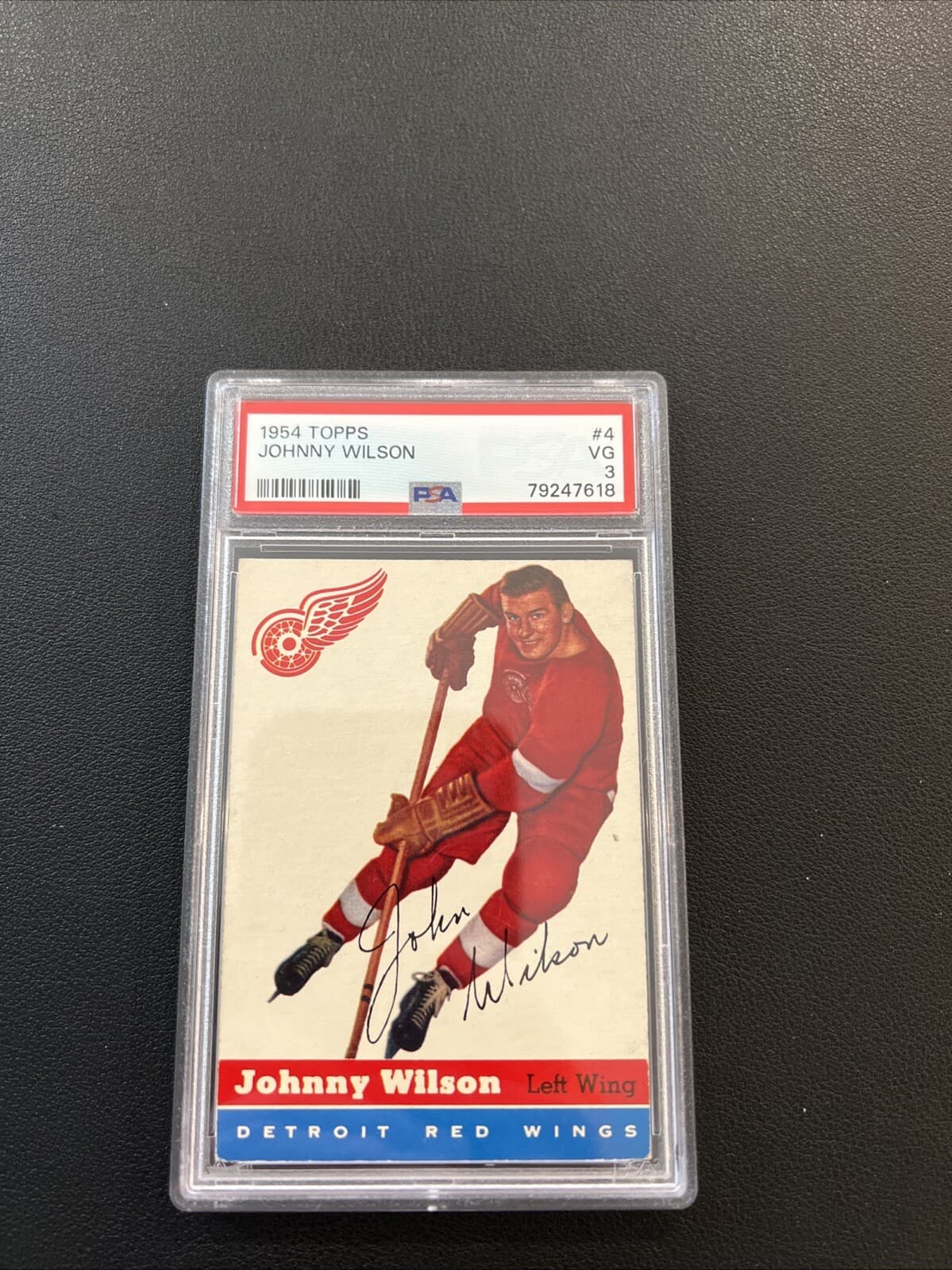 1954 Topps Hockey Johnny Wilson #4 PSA vg 3 