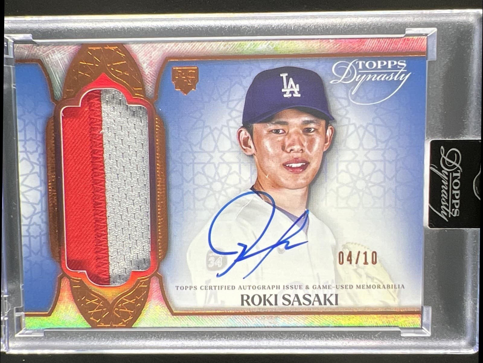 2025 Topps Dynasty Roki Sasaki Patch Auto Autograph Rookie RC #/10 Dodgers