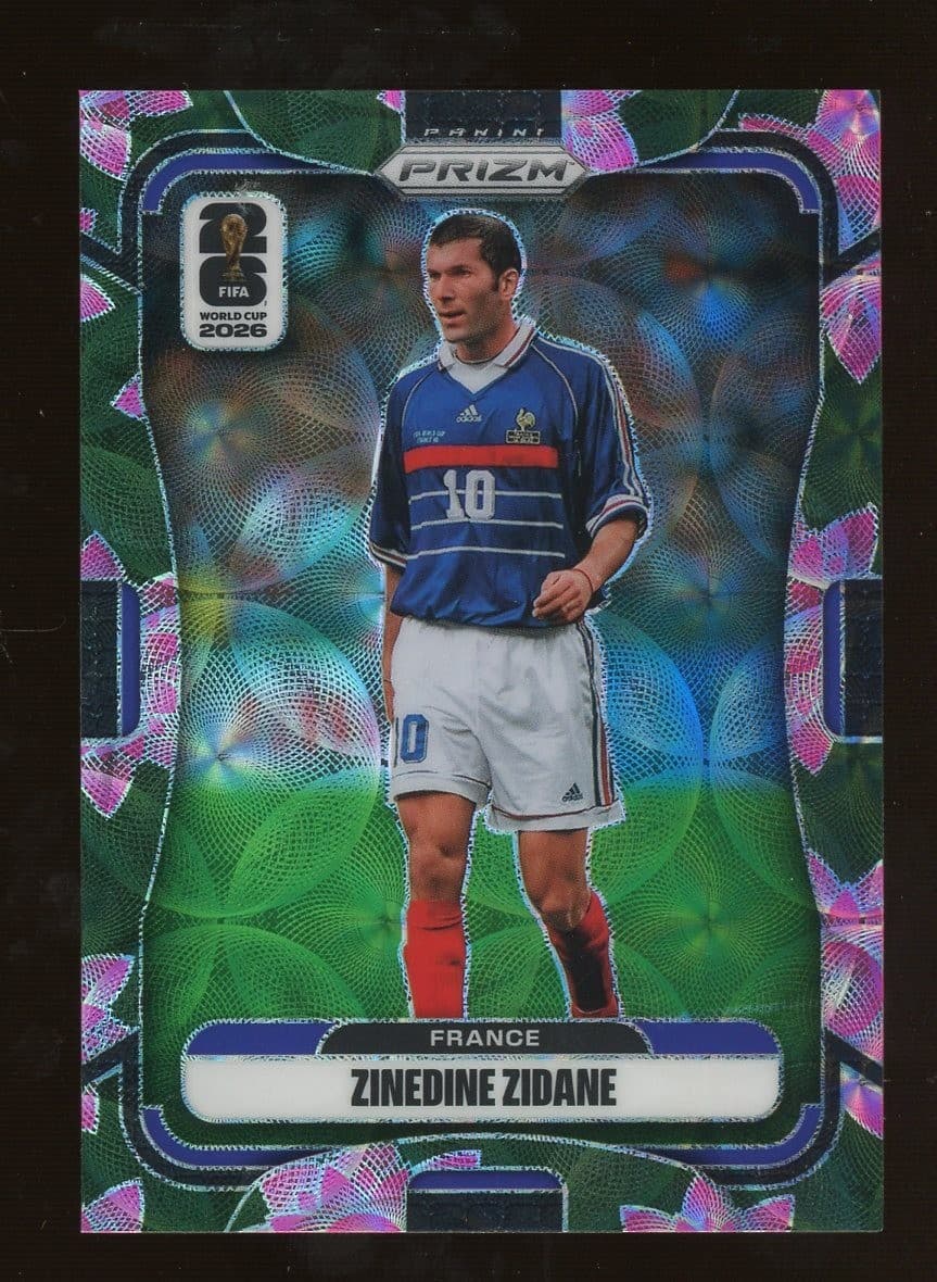 2026 Prizm FIFA World Cup Soccer Lotus Flower Zinedine Zidane 9/18