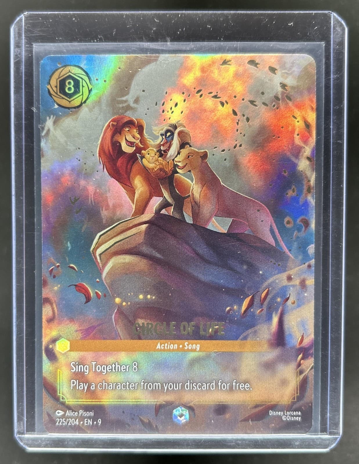 2025 Disney Lorcana Fabled Circle Of Life Enchanted #225/204