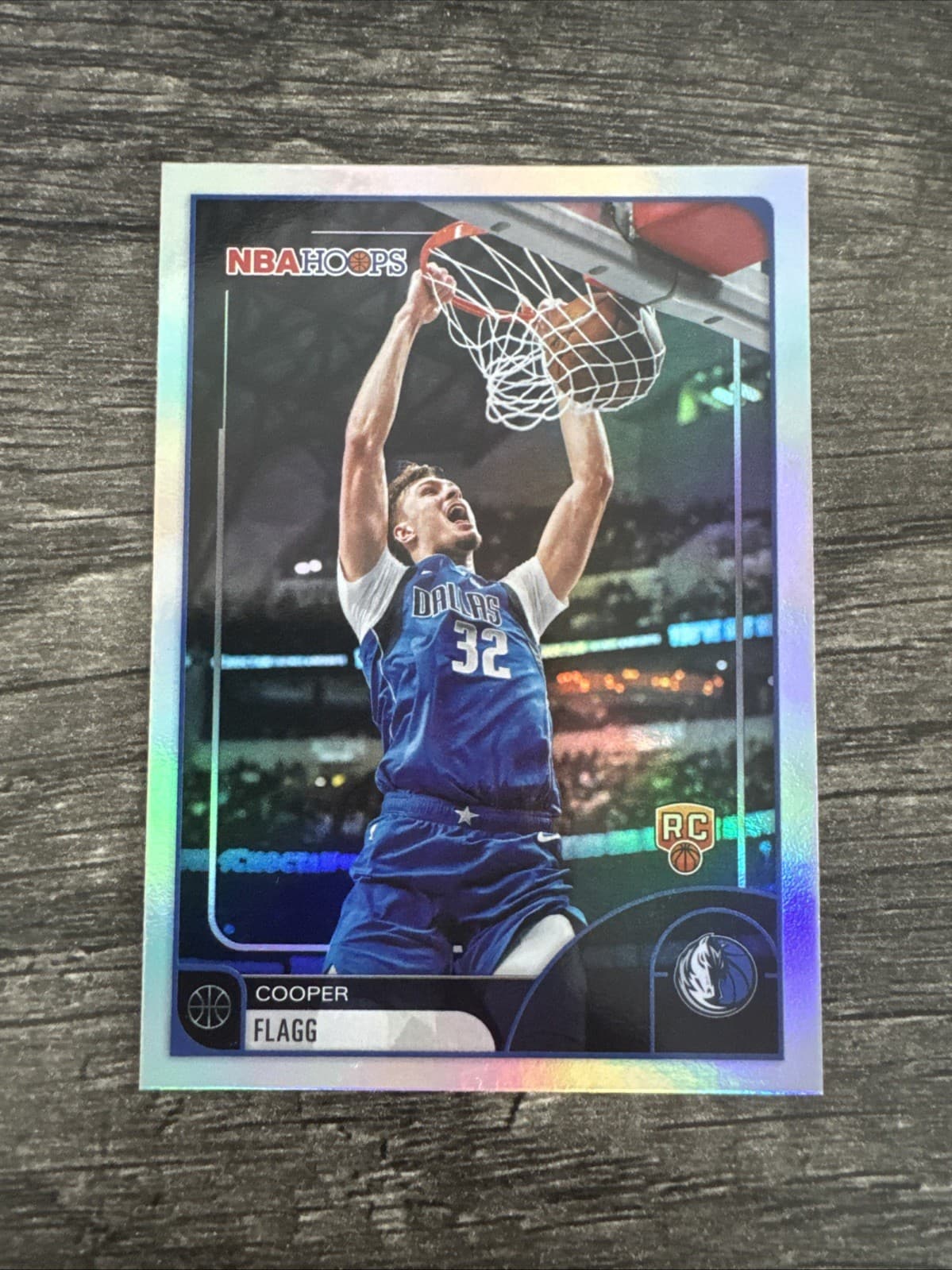 2025-26 Topps NBA Hoops Basketball #35 Cooper Flagg Base Rookie RC Rainbow Foil