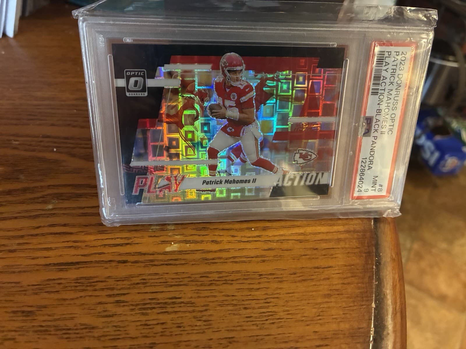 Panini Donruss Optic Play Action Mahomes II Black Pandora /25 PSA 9