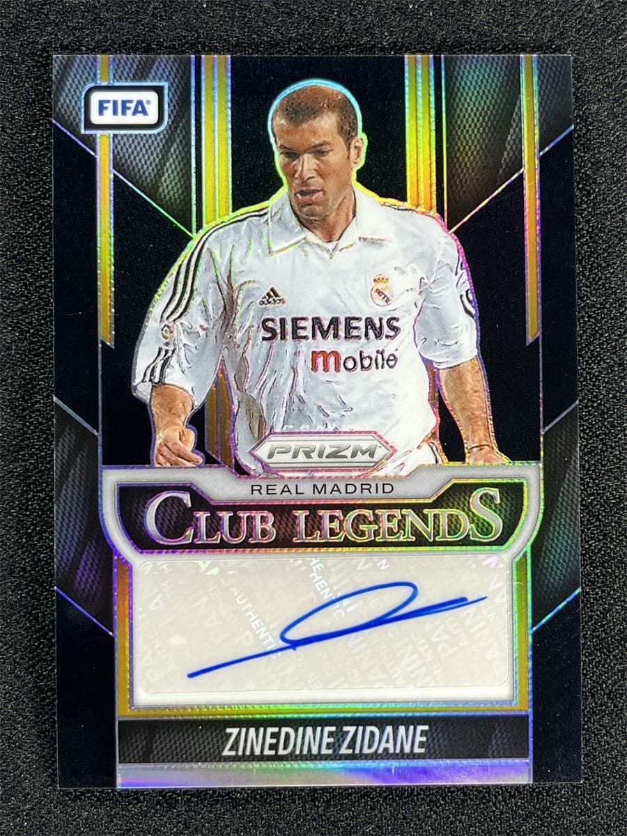 1/1 One Of One 2025-26 Panini Prizm FIFA Zinedine Zidane Black Club Legends Auto