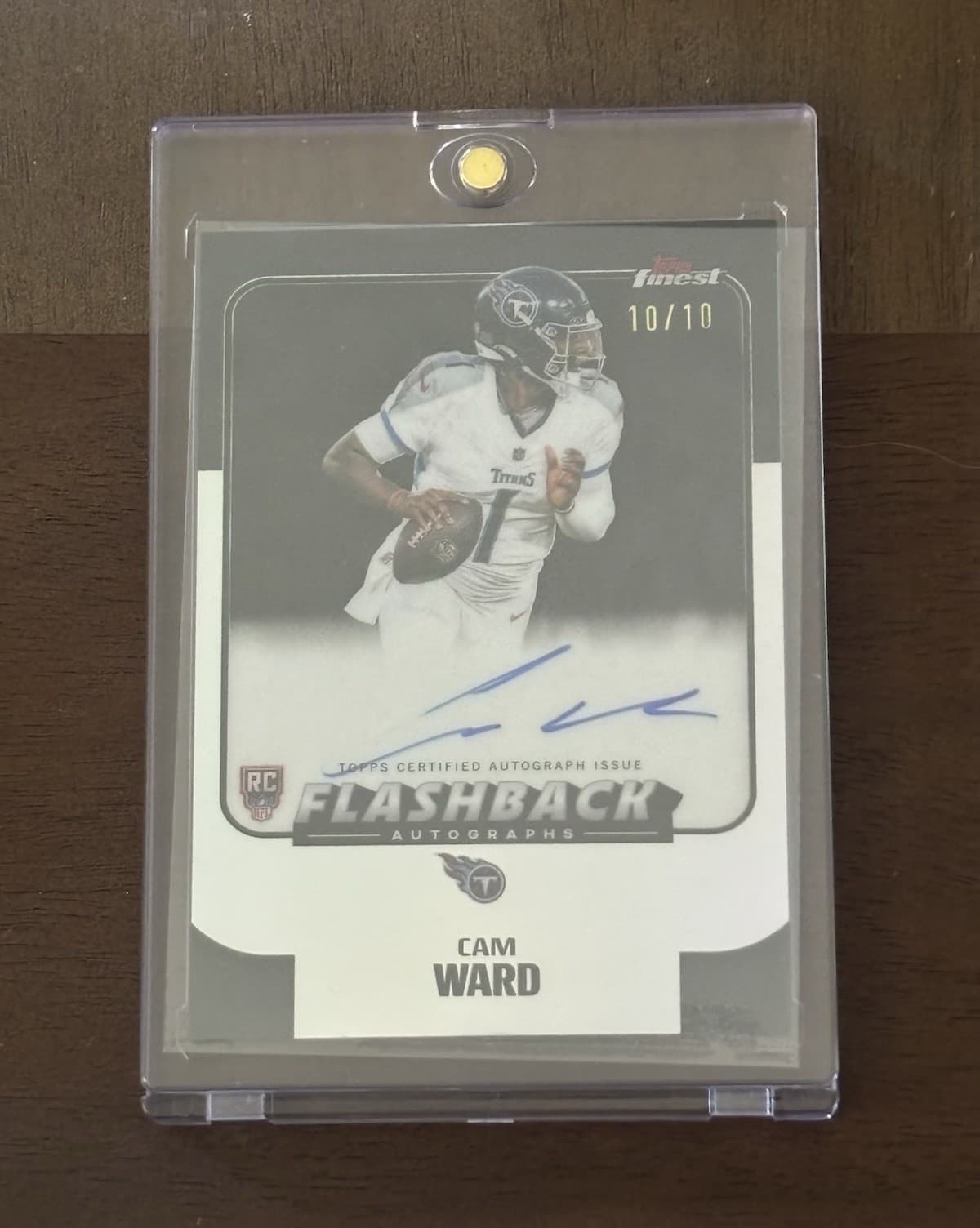 Topps Finest 2025 Cam Ward Tennessee Titans Flashback Autographs RC Auto /10