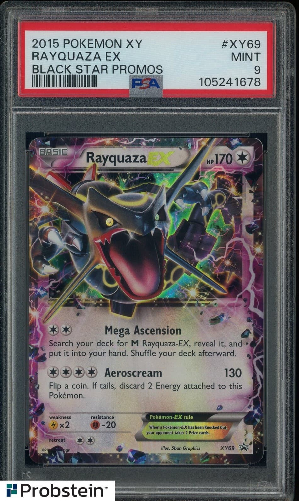2015 Pokemon XY Black Star Promos #XY69 Rayquaza Ex PSA 9 MINT