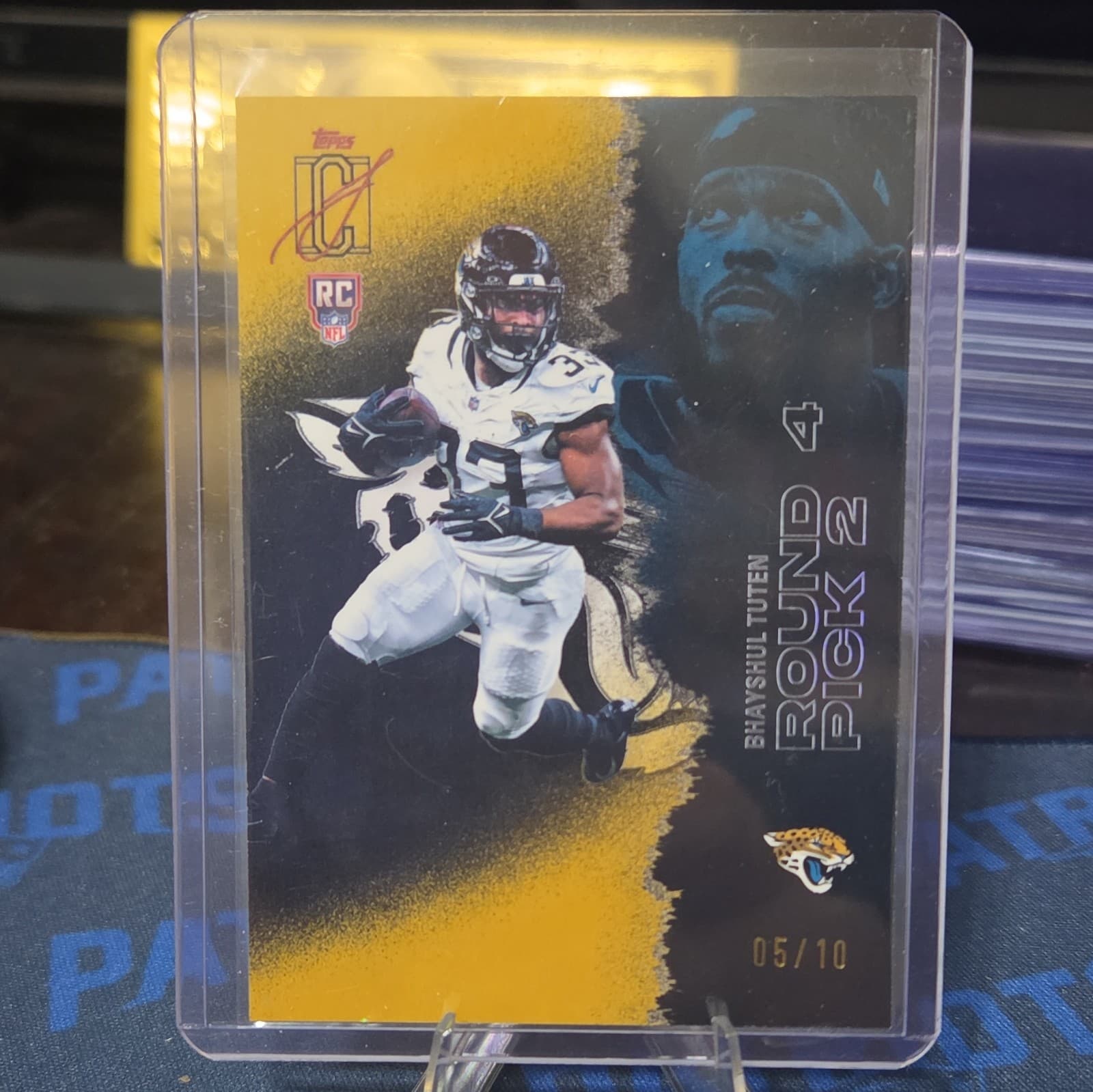 Topps 2025 Round 4 Pick 2 Bhayshul Tuten Jaguars Football Rookie 05/10 #164