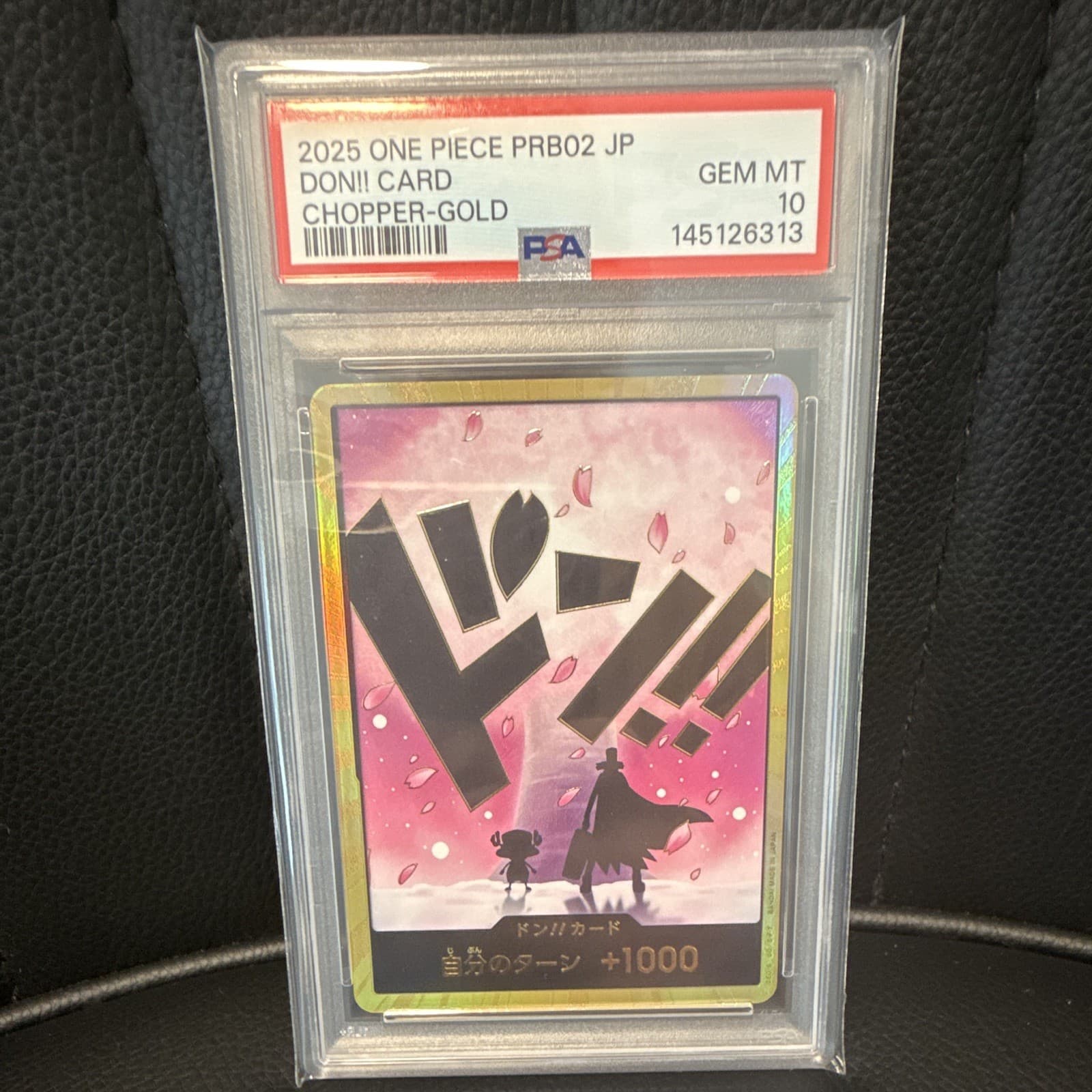 Bandai One Piece Card Game PRB02 Chopper DON!! Card Gold Foil JP 2025 PSA 10