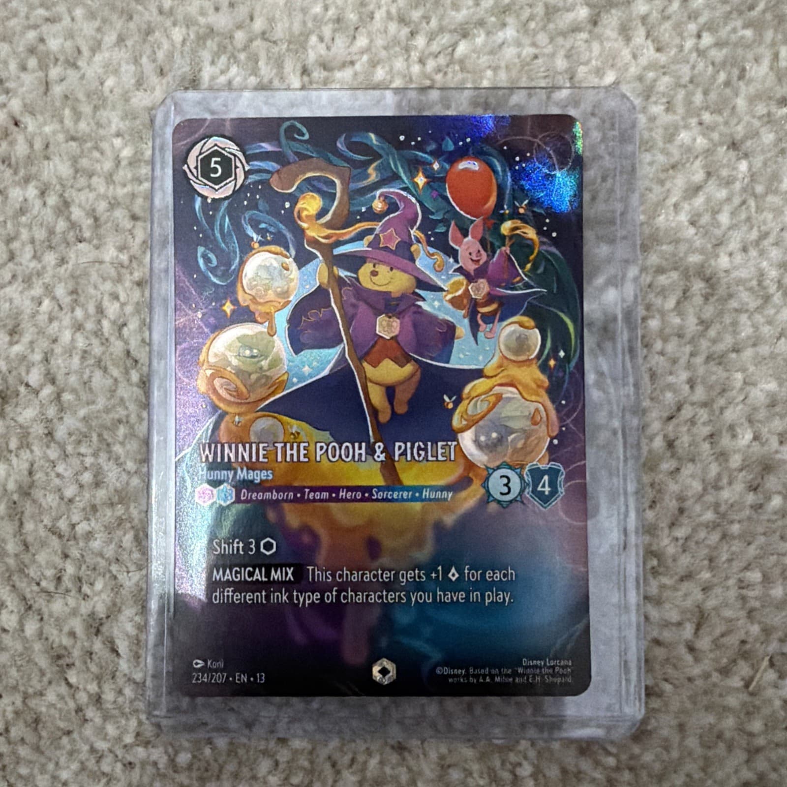 Disney Lorcana TCG Winnie the Pooh & Piglet - Hunny Mages (Enchanted) 234/207