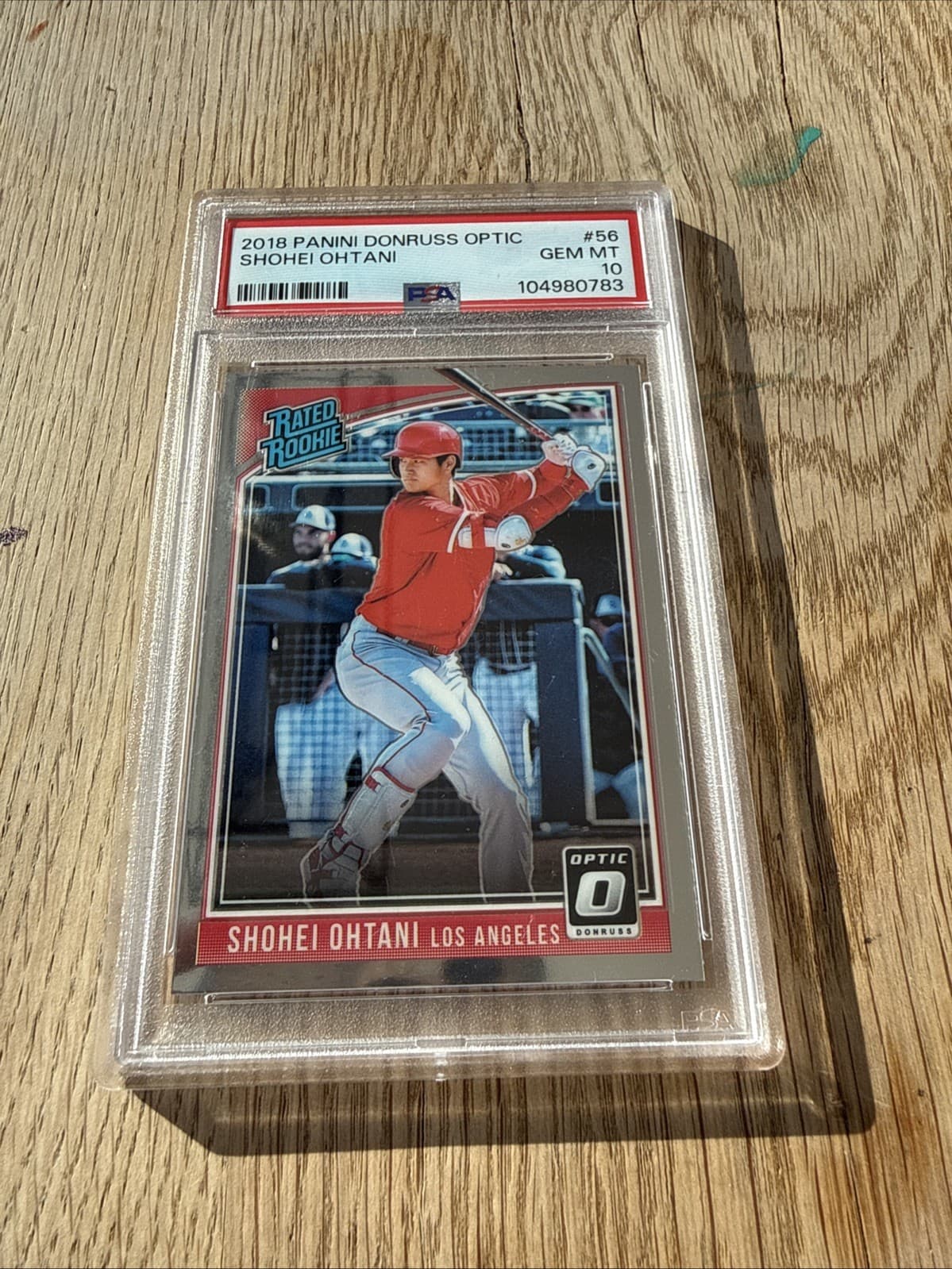 2018 Panini Donruss Optic - Rated Rookie Shohei Ohtani #56 Batting (RC) PSA10