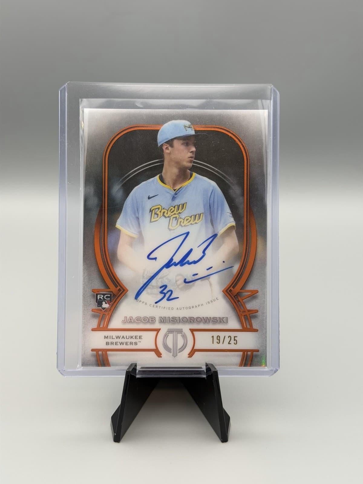 Topps Tribute 2026 Jacob Misiorowski TA-JMI Autograph RC 19/25 Brewers