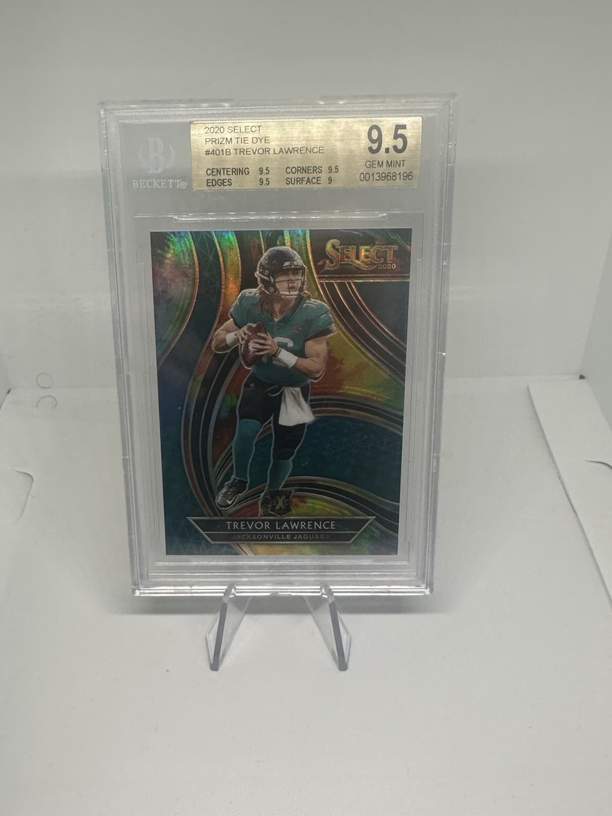 2020 Select Trevor Lawrence Prizm Tie Dye RC #401 BGS 9.5 Gem Mint /25 Rookie