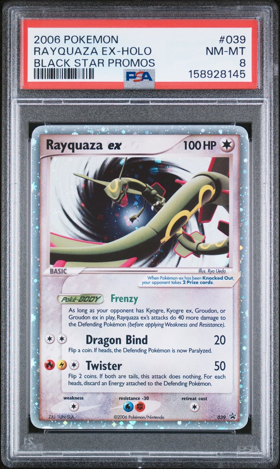 Pokemon Rayquaza EX Holo Black Star Promo 039 PSA 8