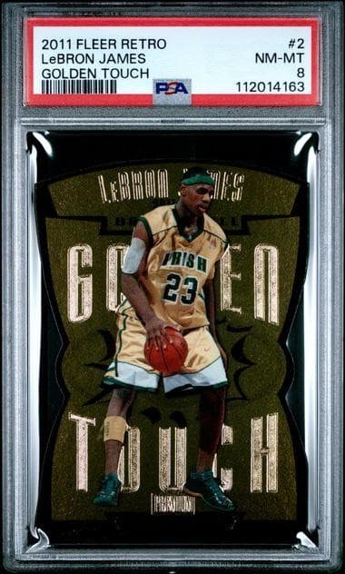 2011 Fleer Retro Lebron James Golden Touch #2 PSA 8