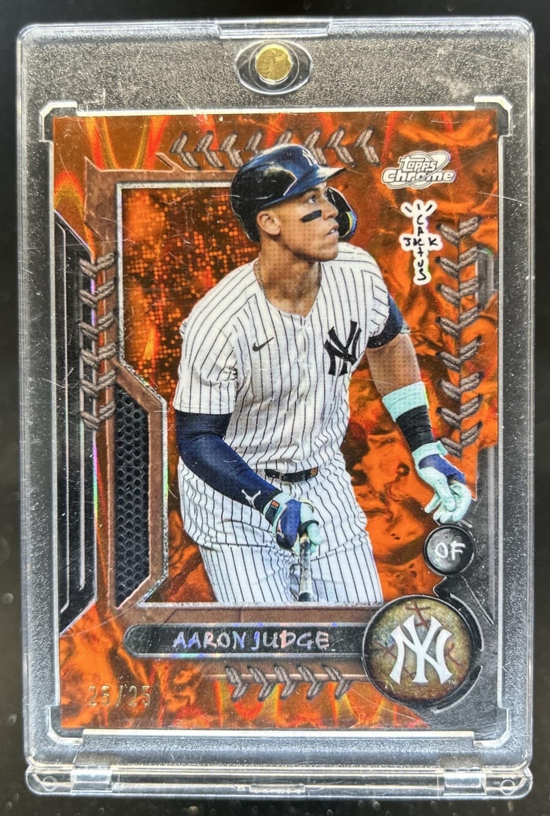 2024 Topps Cosmic Chrome x Cactus Jack Aaron Judge Orange Refractor #/25 Yankees
