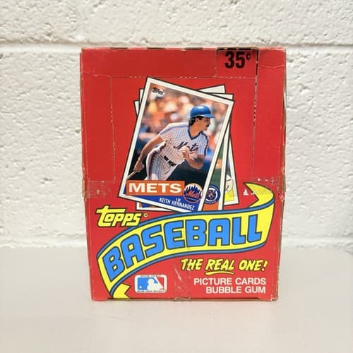 1985 Topps Baseball Wax Box 32 Packs New Mint Unopened McGwire Clemens Puckett