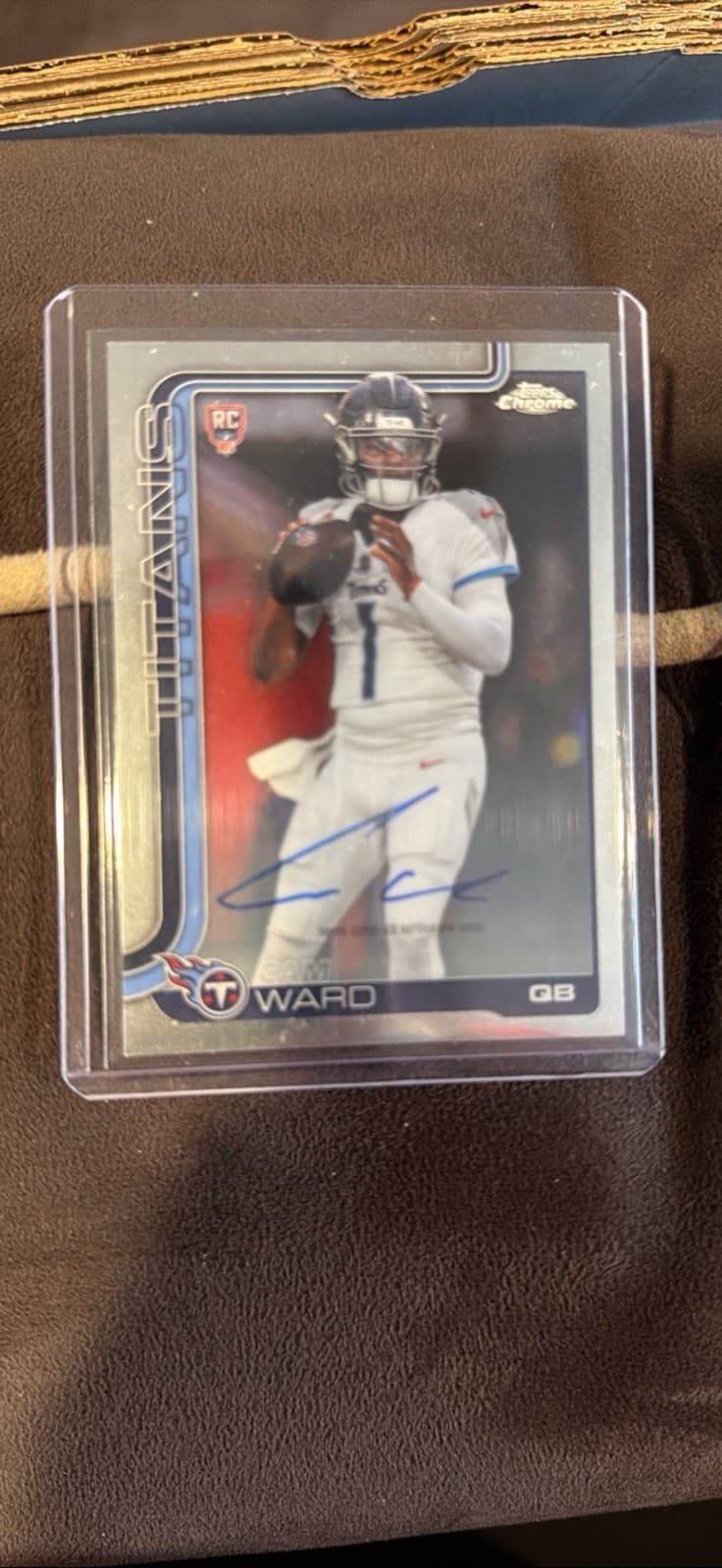 Topps Chrome Ward Tennessee Titans RC Rookie Autographed Football Card