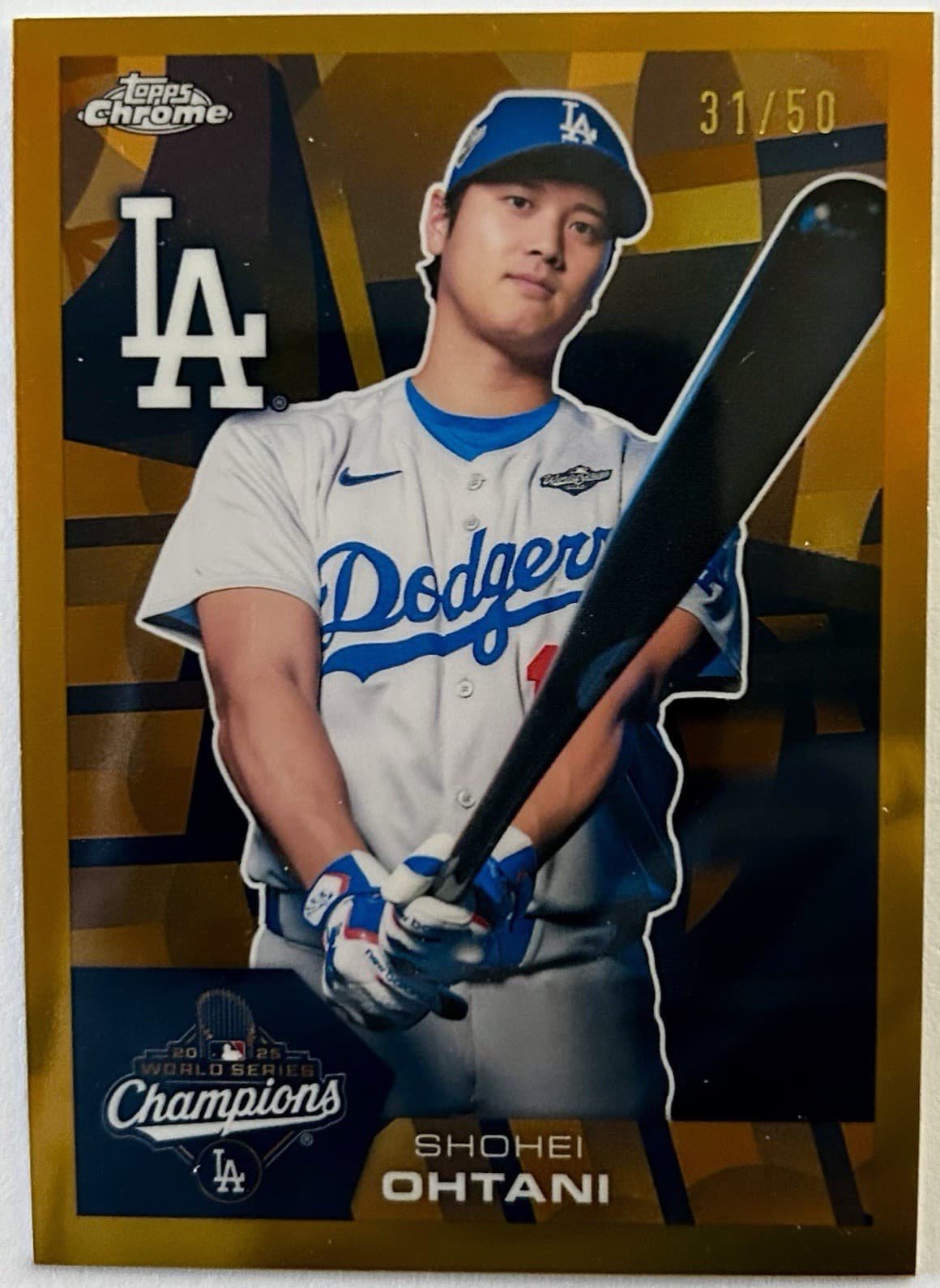 2026 Topps Chrome Shohei Ohtani Dodgers 2025 WS Champions CHAMP-1 31/50