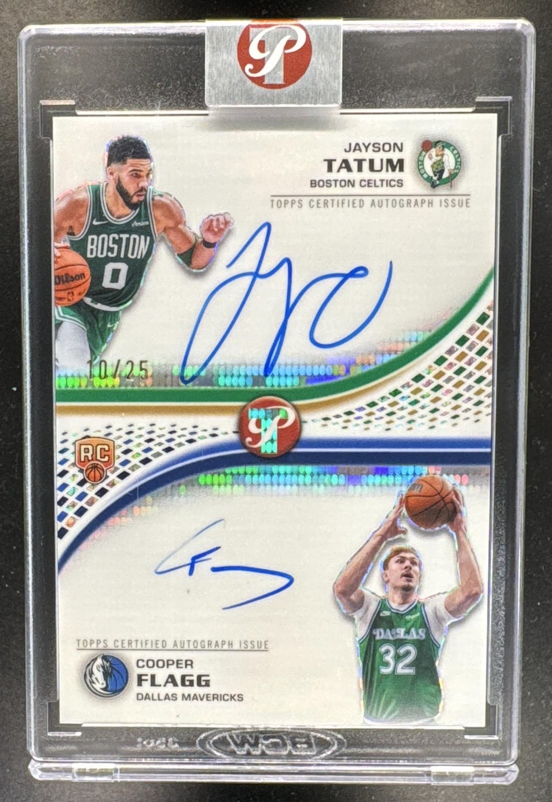 2025-26 Topps Pristine Cooper Flagg Jayson Tatum Pristine Pair Dual Auto RC /25